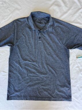 Rhone Men's Heathered Blue Polo Shirt